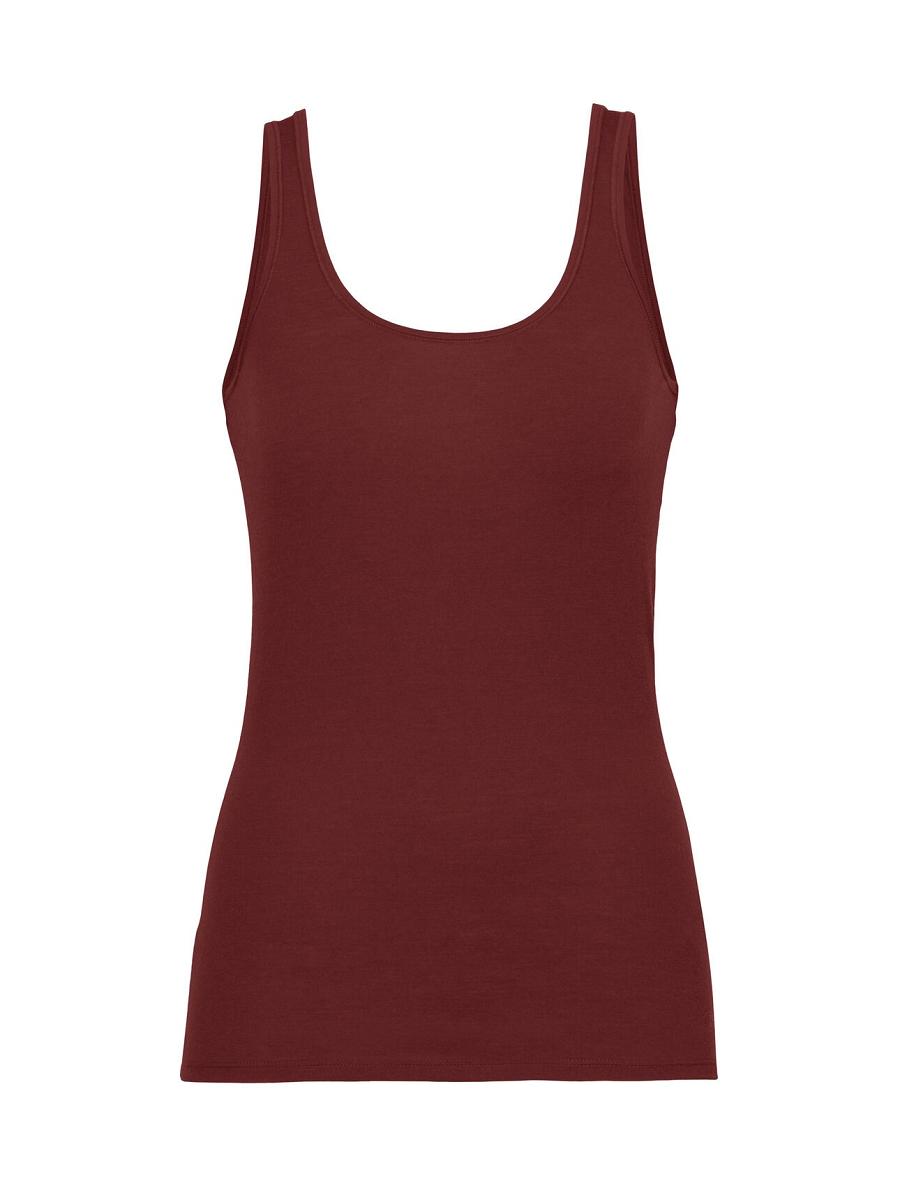 Espresso Icebreaker Merino Siren Tank Top Women's Underwear | AU 1709VRWD